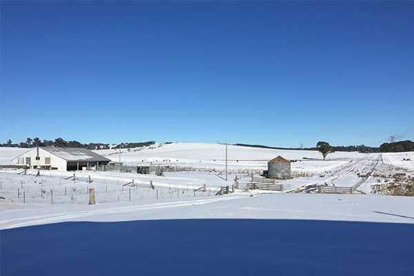 Snow blankets Oberon