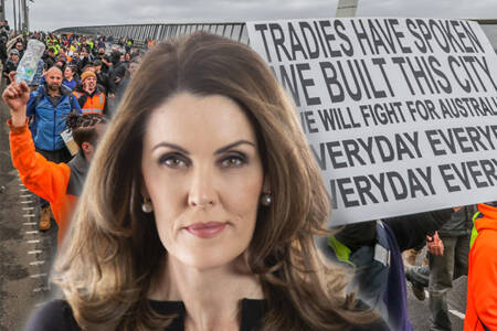 ‘A bridge too far’: Peta Credlin empathises with tradie protesters’ cause